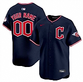 Men's Cleveland Guardians Active Player Custom Navy 2025 Alternate Limited Stitched Baseball Jersey,baseball caps,new era cap wholesale,wholesale hats